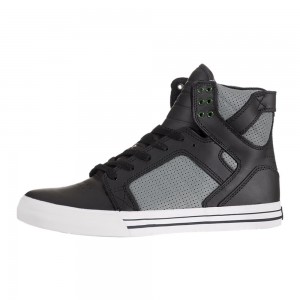 Supra SkyTop Men's High Tops Black Grey | TOL-872164