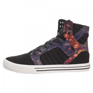 Supra SkyTop Men's High Tops Black Multicolor | OHB-670859