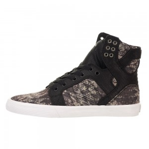 Supra SkyTop Women's High Tops Black Grey | AVG-809573