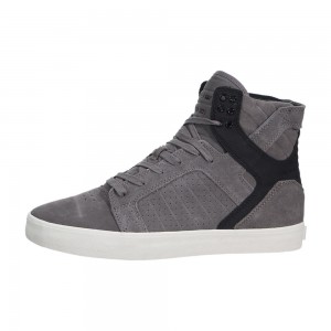 Supra SkyTop Women's High Tops Grey Black | POF-238740