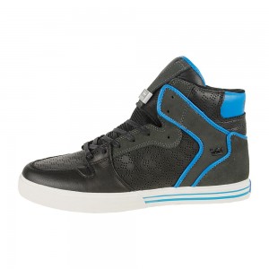 Supra Vaider Men's High Tops Black Blue | ZRB-590841