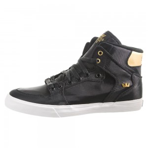 Supra Vaider Men's High Tops Black Gold | TCV-352861