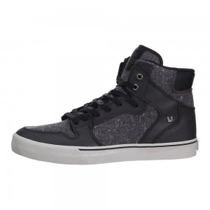 Supra Vaider Men's High Tops Black Grey | IPF-589741