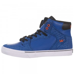 Supra Vaider Men's High Tops Blue Black | QUJ-692735