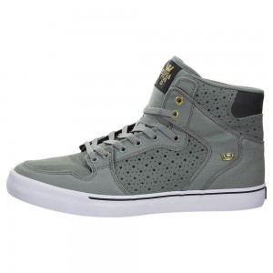 Supra Vaider Men's High Tops Grey Black | YJI-054718