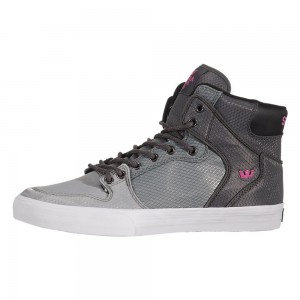 Supra Vaider Men's High Tops Grey Black | JOE-372810