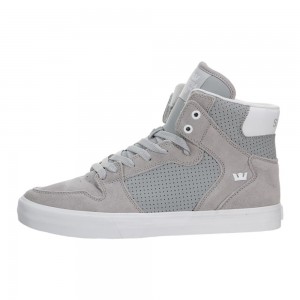 Supra Vaider Men's High Tops Grey White | KVA-268459