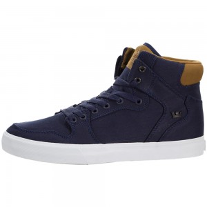 Supra Vaider Men's High Tops Navy | BFY-543801