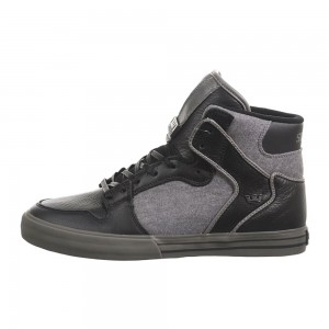 Supra Vaider Women's High Tops Black Grey | HCX-824639