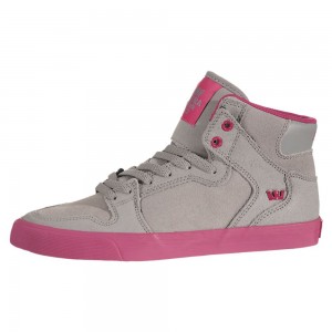 Supra Vaider Women's High Tops Grey Pink | DRL-538706