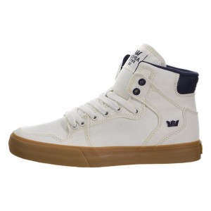 Supra Vaider Women's High Tops White Blue | TCN-194563