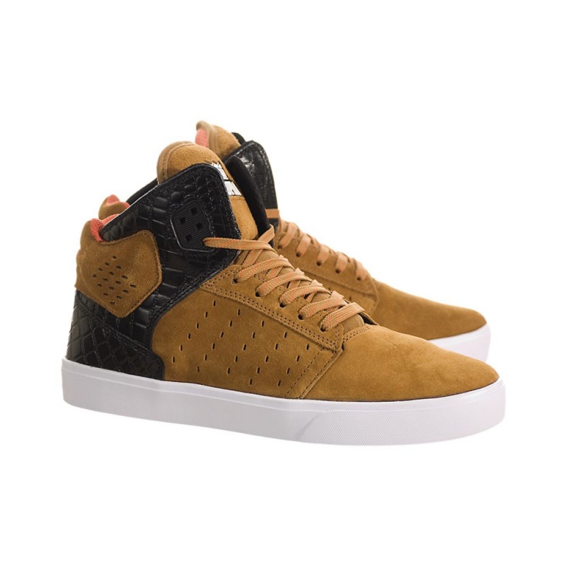 Supra Atom Men's Skate Shoes Brown | VSO-016725