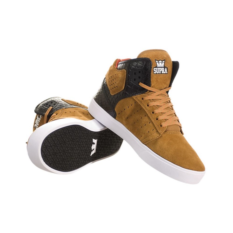 Supra Atom Men's Skate Shoes Brown | VSO-016725