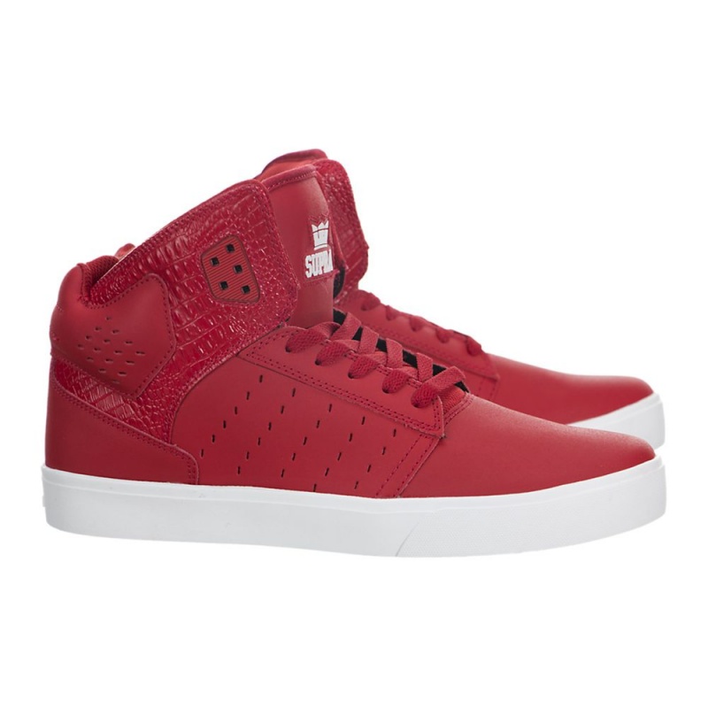 Supra Atom Men's Skate Shoes Red | PDO-685241