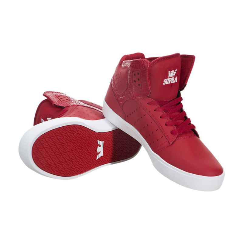 Supra Atom Men's Skate Shoes Red | PDO-685241