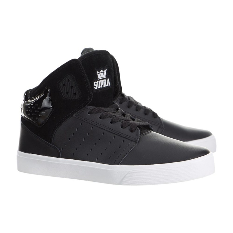 Supra Atom Women's Skate Shoes Black | OHS-974615