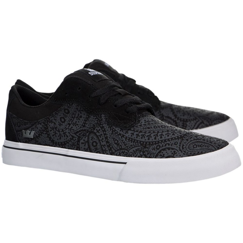 Supra Axle Men's Low Tops Black Grey | CBG-861705