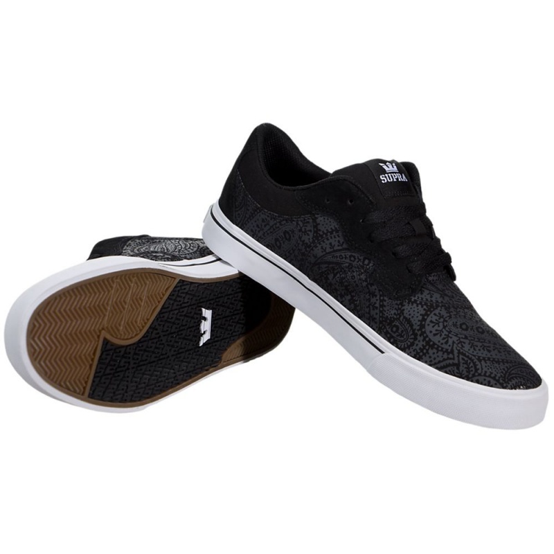 Supra Axle Men's Low Tops Black Grey | CBG-861705