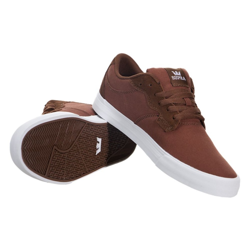 Supra Axle Men's Low Tops Brown | UHB-429738