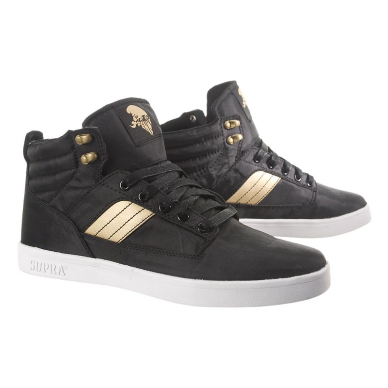 Supra Bandit Men's Skate Shoes Black Gold | UYV-463189