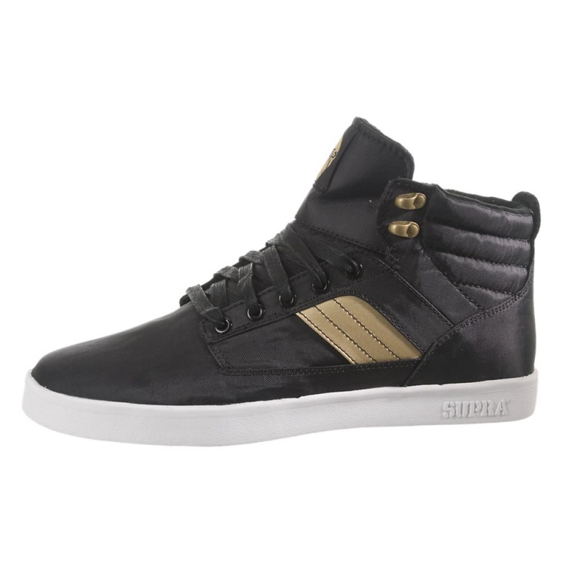 Supra Bandit Men\'s Skate Shoes Black Gold | UYV-463189