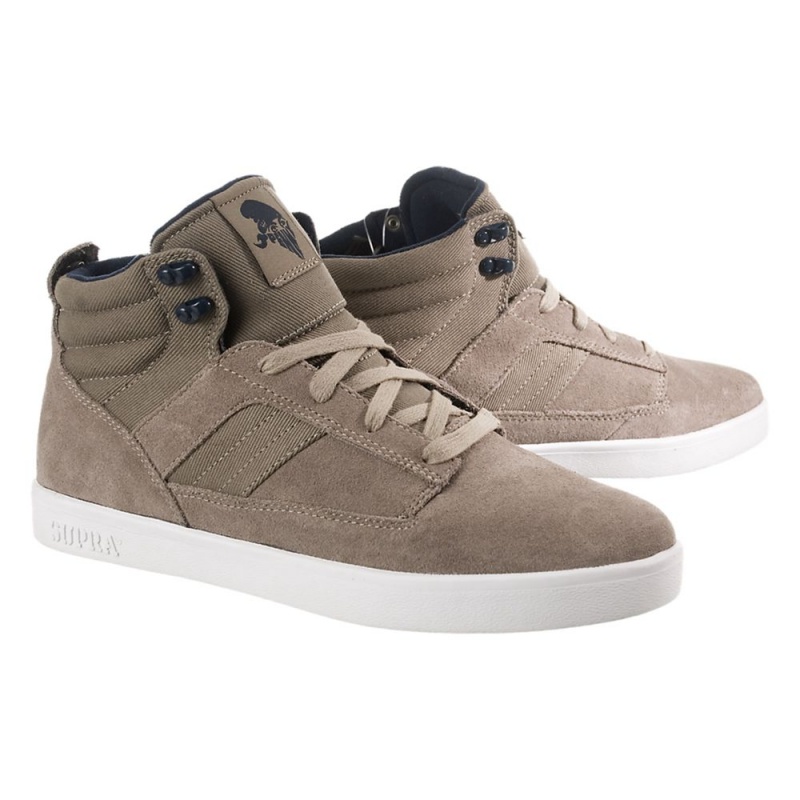 Supra Bandit Men's Skate Shoes Khaki | MVP-729853