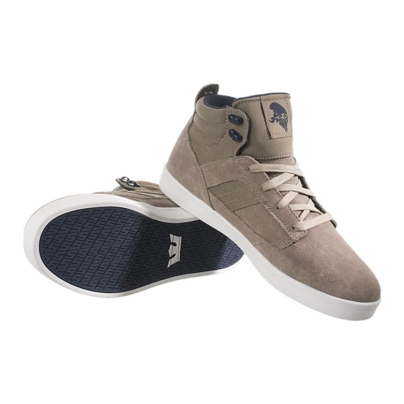 Supra Bandit Men's Skate Shoes Khaki | MVP-729853