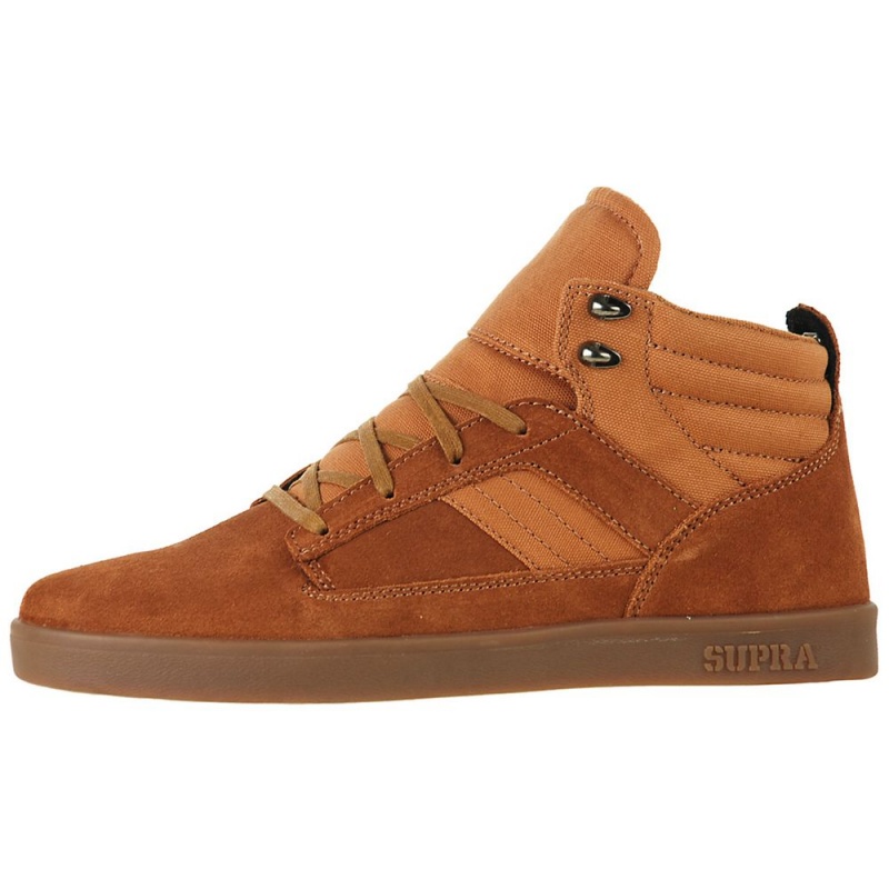 Supra Bandit Mid Men\'s Skate Shoes Brown | TFY-281506