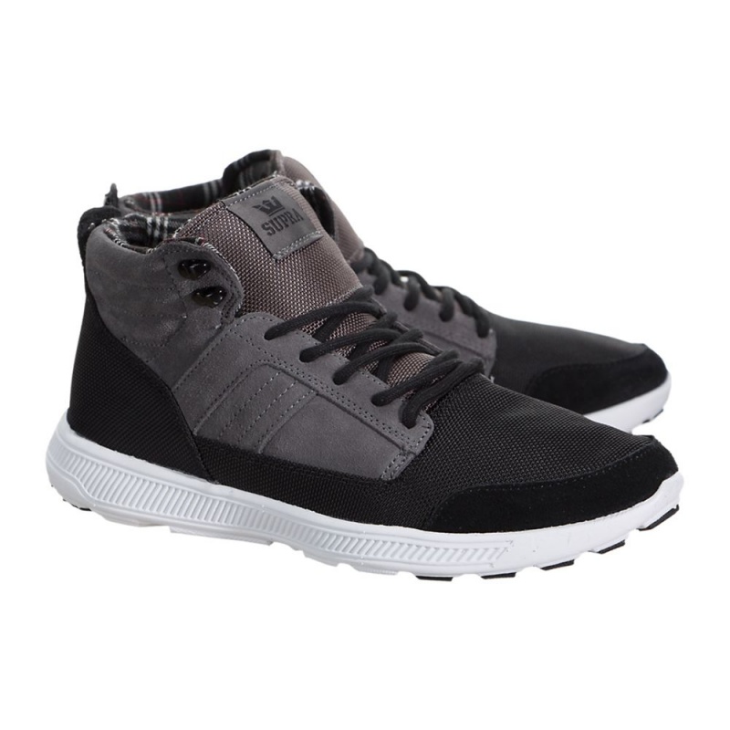 Supra Bandito Men's Sneakers Grey Black | OBN-362798