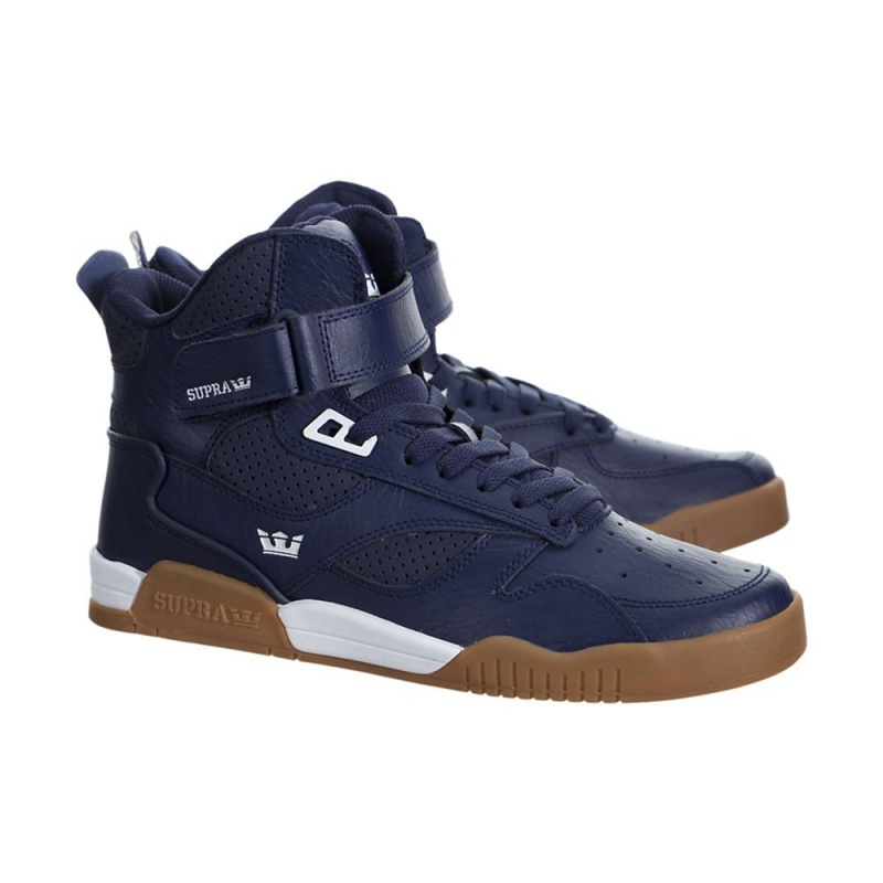 Supra Bleeker Men's High Tops Blue | XKQ-824105