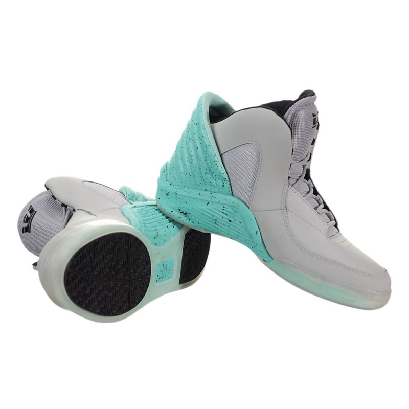 Supra Chimera x Lil Wayne Men's Sneakers Grey Turquoise | WXZ-528740