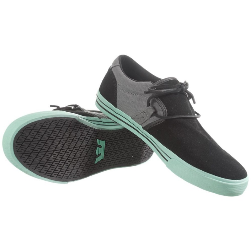 Supra Cuban Men's Low Tops Black Grey | FDJ-905327