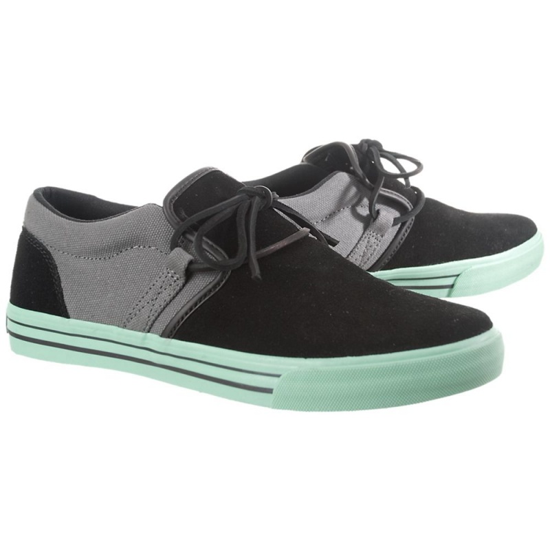 Supra Cuban Women's Low Tops Black Grey | IEF-209836