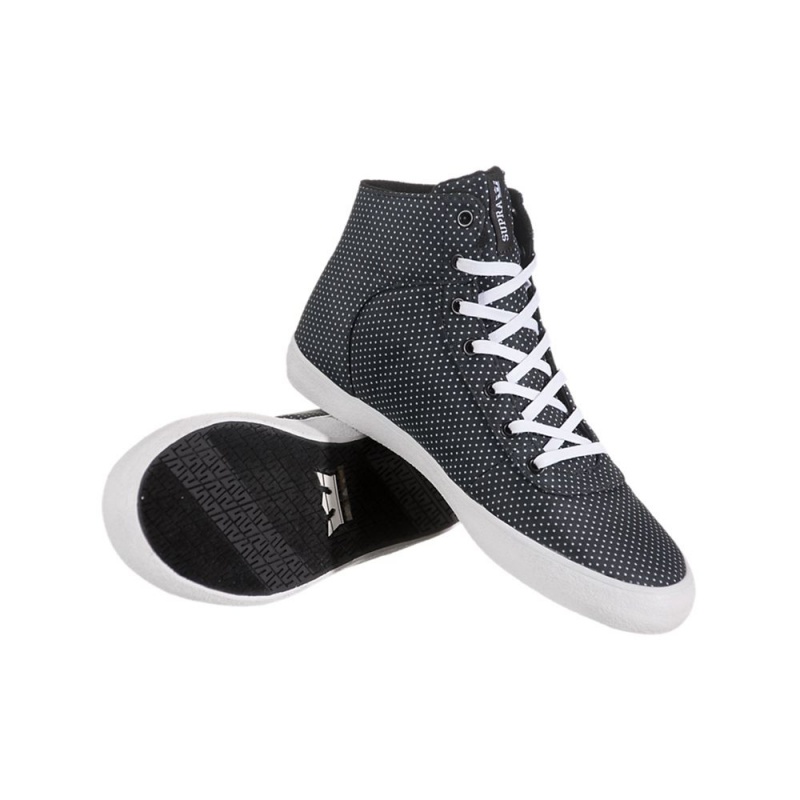 Supra Cuttler Women's Skate Shoes Black White | IZF-916738