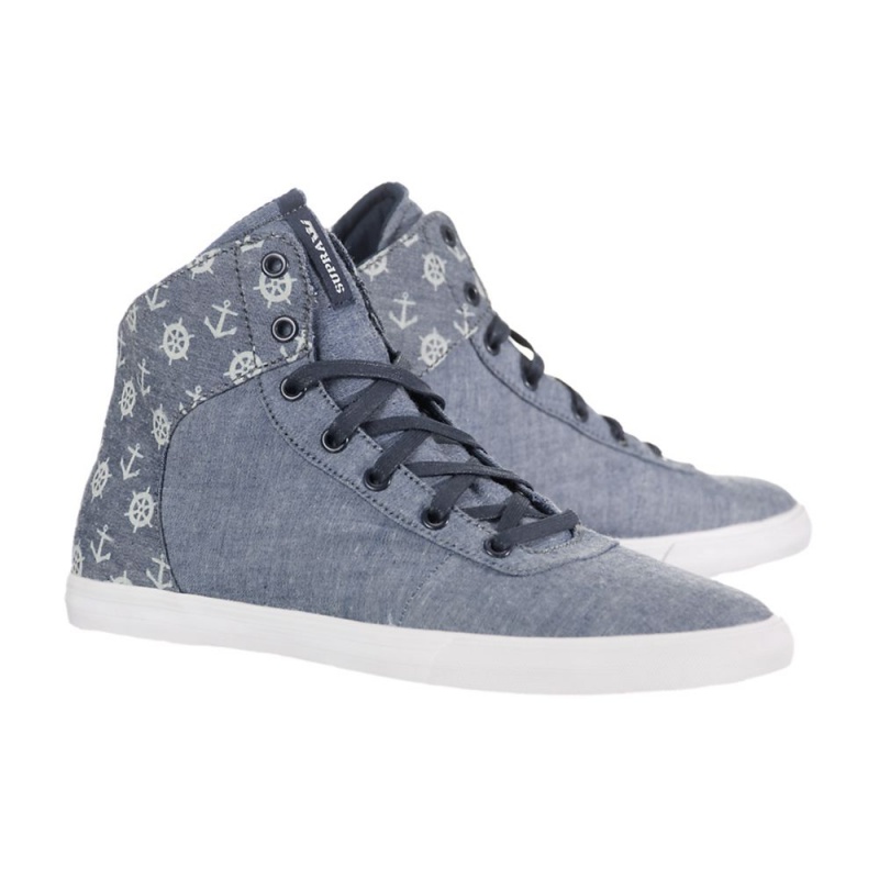 Supra Cuttler Women's Skate Shoes Blue | TQO-273160