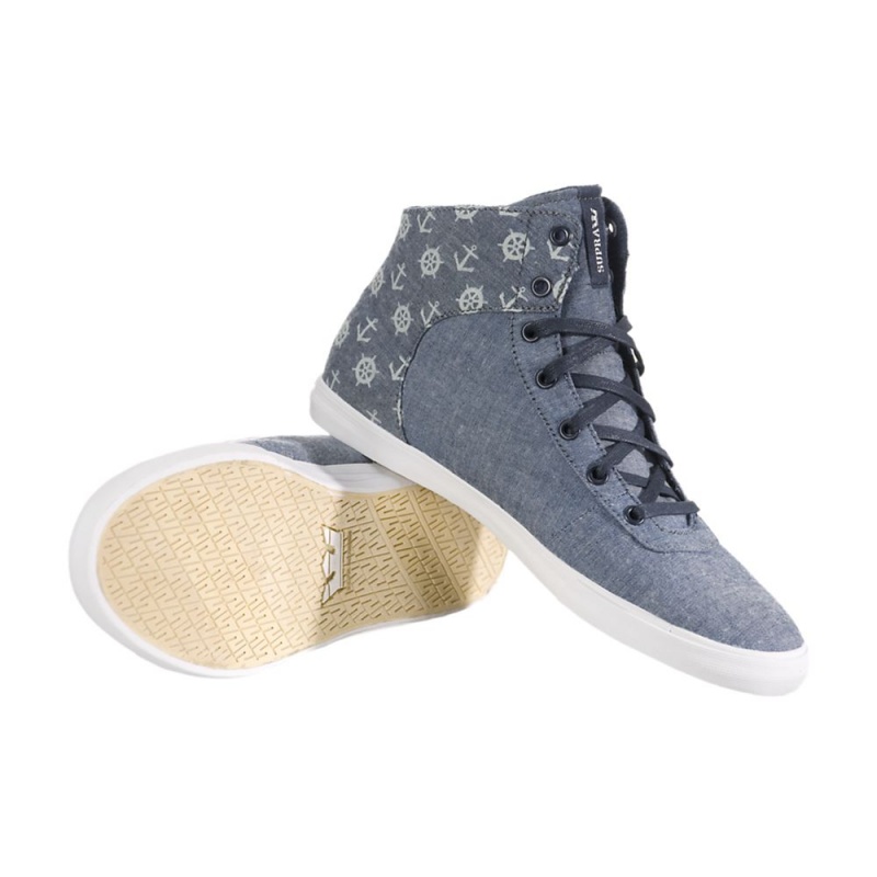 Supra Cuttler Women's Skate Shoes Blue | TQO-273160