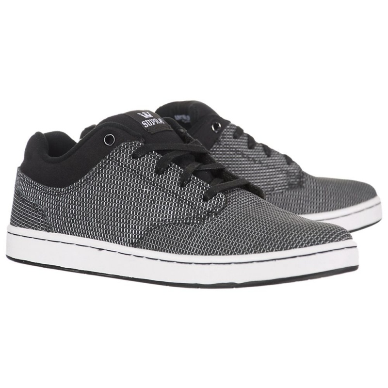 Supra Dixon Men's Skate Shoes Black White | EIV-652731