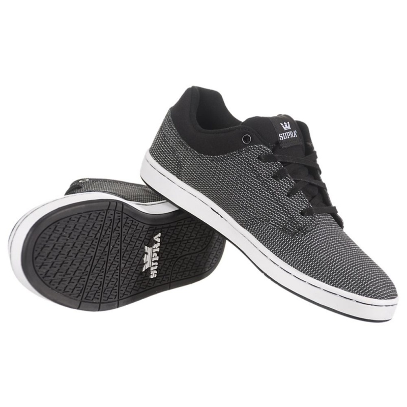 Supra Dixon Men's Skate Shoes Black White | EIV-652731