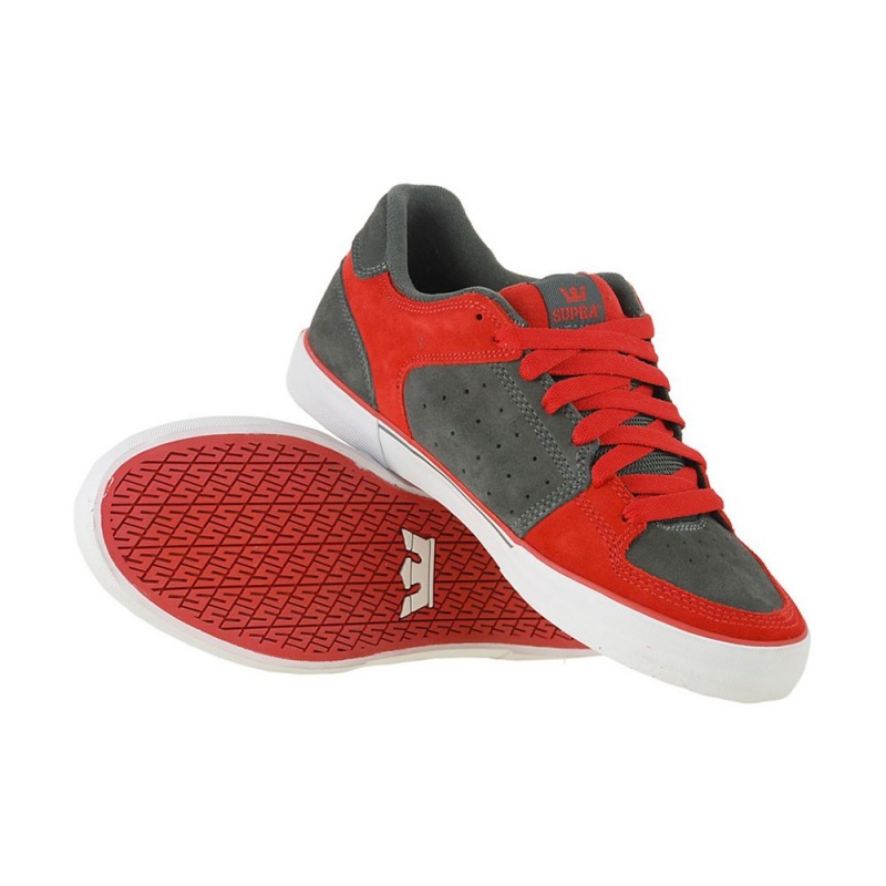 Supra EE Vega Women's Low Tops Red Grey | HPB-479632