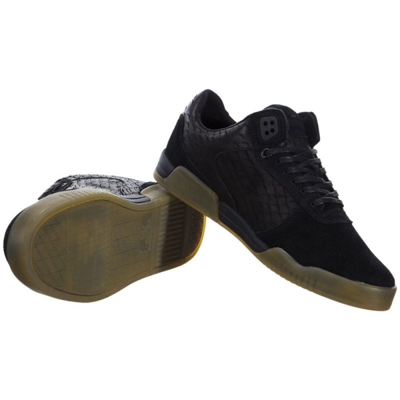 Supra Ellington Men's Low Tops Black | HQA-079213