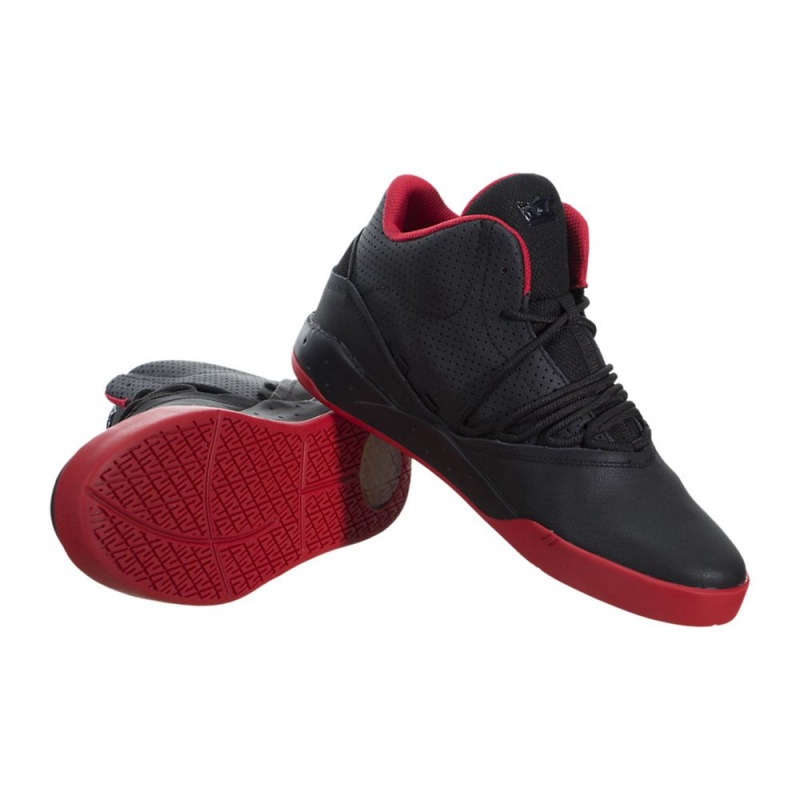 Supra Estaban Men's Sneakers Black Red | RNV-178295