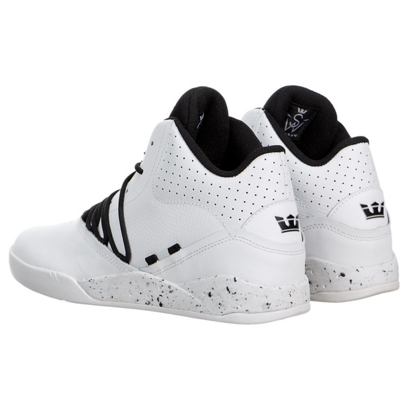 Supra Estaban Men's Sneakers White Black | PRB-486150