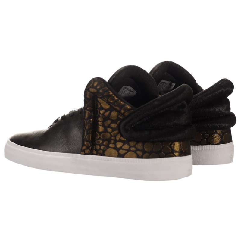 Supra Falcon Men's Sneakers Black Gold | ZUF-516098