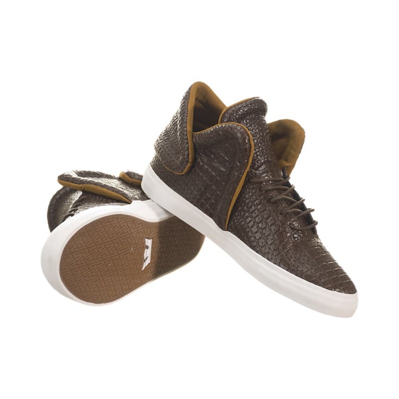 Supra Falcon Women's Sneakers Brown | BUH-271456