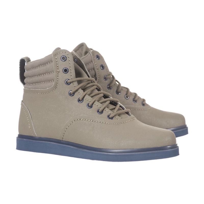 Supra Henry Women's High Tops Khaki | UOW-714063