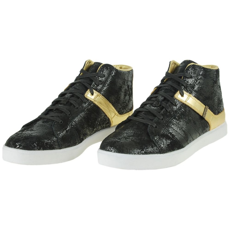 Supra Indy NS Men's Skate Shoes Black Gold | OVK-458617