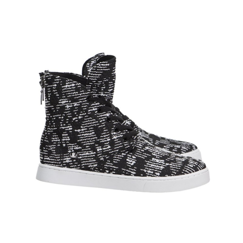 Supra Joplin Women's High Tops Black White | EWI-319806