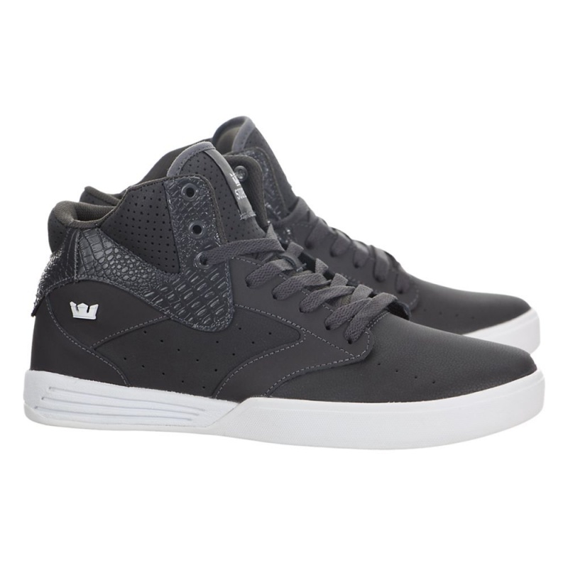 Supra Khan Men's Skate Shoes Grey | EZX-612458