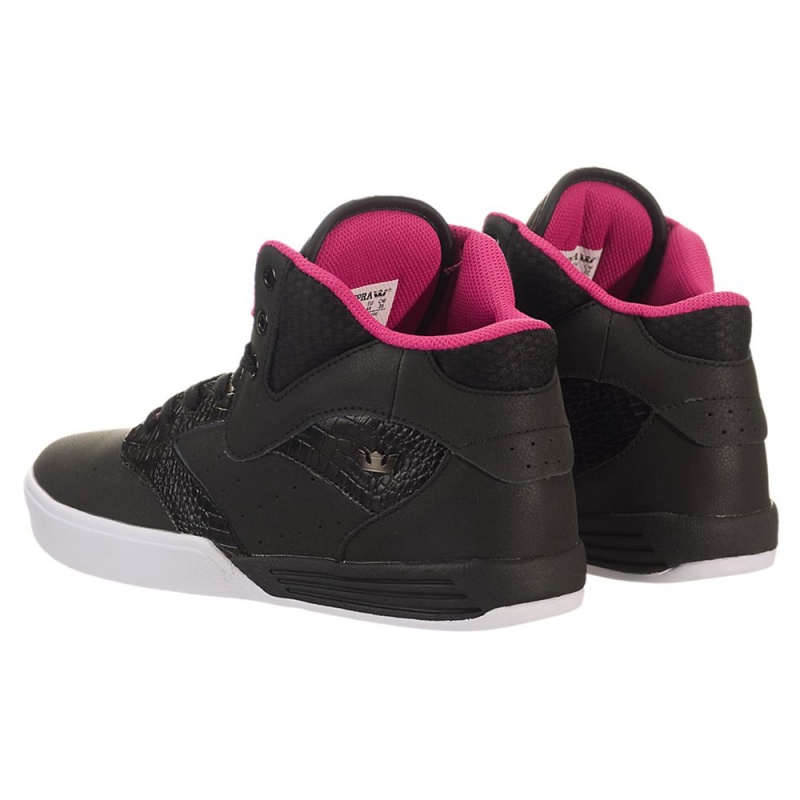 Supra Khan Women's Skate Shoes Black | AHI-902843