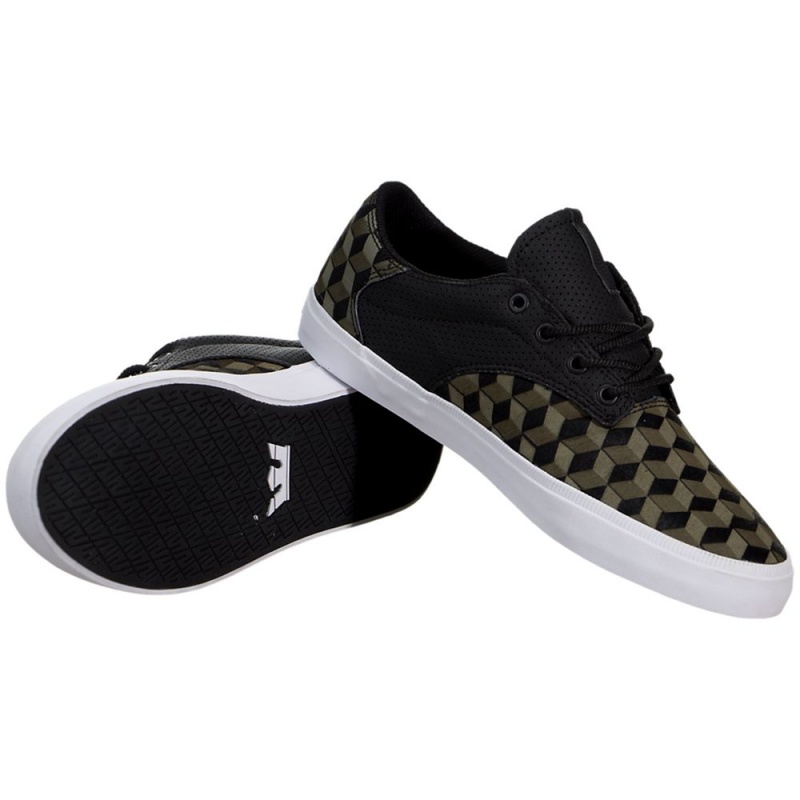 Supra Pistol Men's Low Tops Green Black | NGT-034179